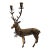 Beautiful Solid Brass Stag Candleabra For Sale