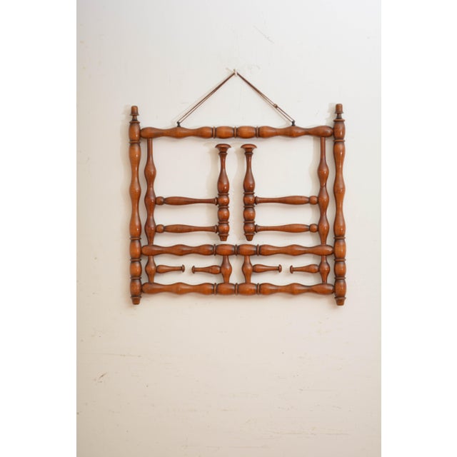 French Bobbin Coat Rack with Swivelling Hooks, 1900 For Sale - Image 6 of 14
