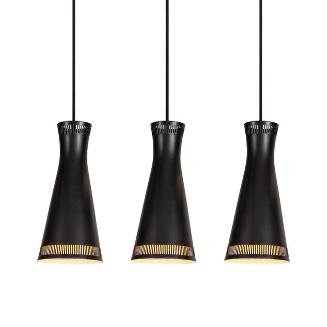 1950s Mauri Almari Perforated Black Metal Pendant for Idman Oy Finland For Sale - Image 12 of 12