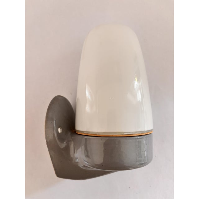 Light Blue Ceramic Model 6077 Sconces by Wilhelm Wagenfeld for Lindner, 1950s, Set of 2 For Sale - Image 9 of 16