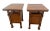 1990s Pair of Craftsman Mission Style Nightstands Side Tables Bottom Cabinet Center Shelf For Sale In Palm Springs - Image 6 of 11
