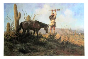 Joe Beeler, "The Signal," Lithograph