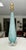 Murano Italian handblown ribbed blue colored glass (robin egg) with copper inclusions table lamp by Alfredo Barbini. The...