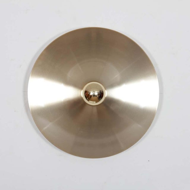 Brushed Steel Wall Light, 1970s, in Good conditions. Designed 1970 to 1979 European Plug (up to 250V).The wiring of this...