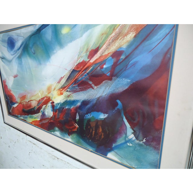 Blue Vintage Modern Style Painting For Sale - Image 8 of 10