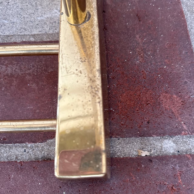 1980s Hollywood Regency Brass Valet Stand For Sale - Image 6 of 12
