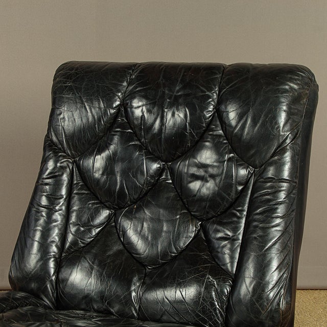 Black Vintage Modular Leather Sofa from Tetrad, 1970s, Set of 3 For Sale - Image 8 of 15