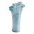 1950s Mid-Century Modern Murano Style Frosted Sea Blue Vase For Sale