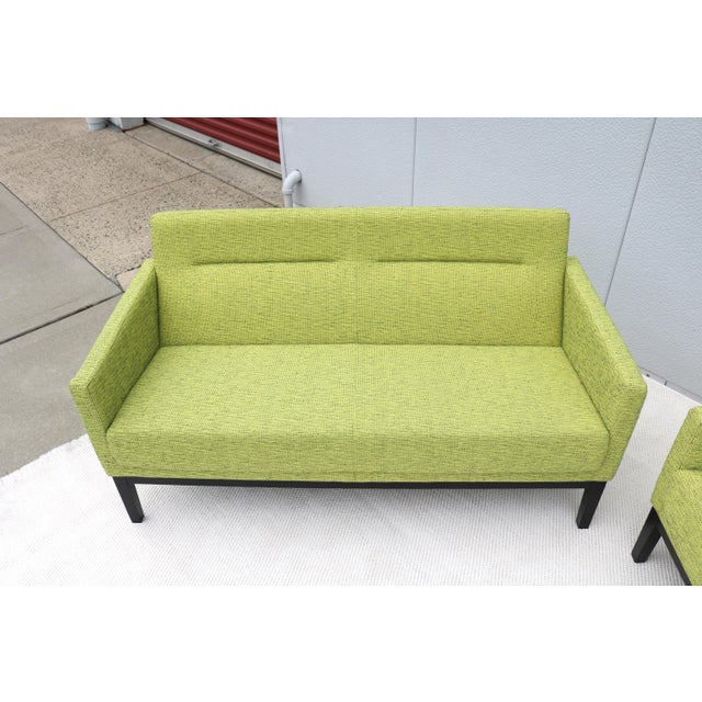 Mid-Century Style Passerelle Upholstered 2-Seat Lounge Sofas by Coalesse, a Pair For Sale - Image 14 of 18