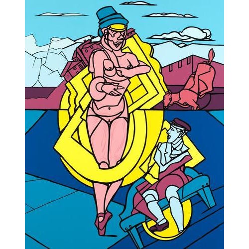 Valério Adami, Woman and Dog, 2014, Silkscreen For Sale - Image 6 of 6