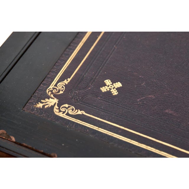 Antique Walnut Brass Bound Writing Box, 1890 For Sale - Image 6 of 7