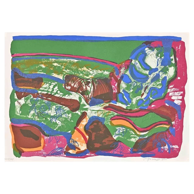 Ugo Maffi, Abstract Composition, Lithograph, 1974 For Sale