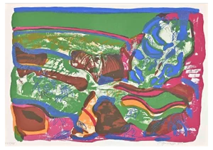 Ugo Maffi, Abstract Composition, Lithograph, 1974