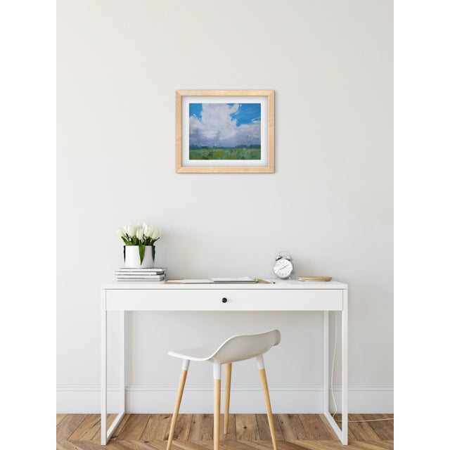 Green Dramatic Sky Over Soft Green Meadow by L Haas For Sale - Image 8 of 8