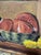 Wood Original Acrylic Painting of Marigold Cupboard, Signed Circa 1990's For Sale - Image 7 of 12
