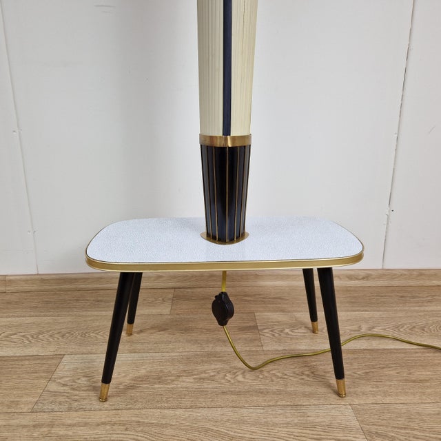 Mid-Century Modern Rockabilly Floor Lamp with Flower Table, Germany, 1950s For Sale - Image 3 of 13