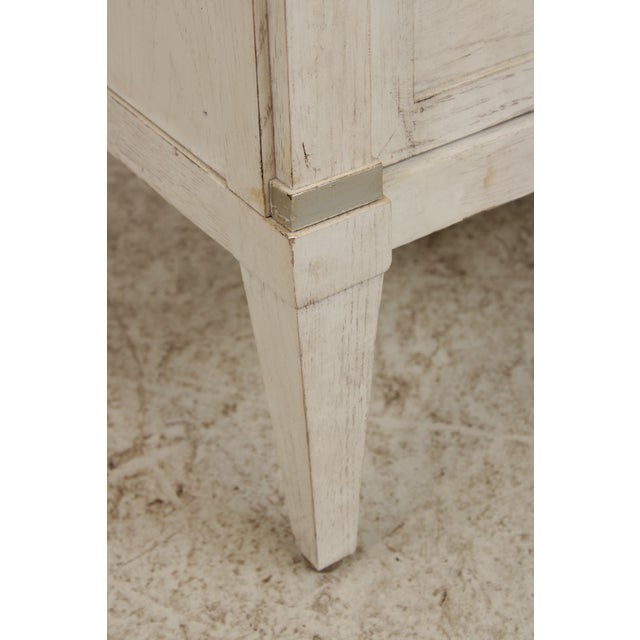 Pair of Century 3 Drawer Whitewashed Dressers Chests For Sale - Image 13 of 15
