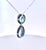 Double Drop Moonstone Pendant W/Diamonds and Sapphires 18k For Sale - Image 9 of 10