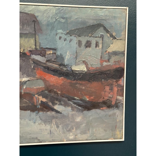 Ingemar Stragnell, Boats, 1960s, Oil on Canvas, Framed For Sale - Image 17 of 18