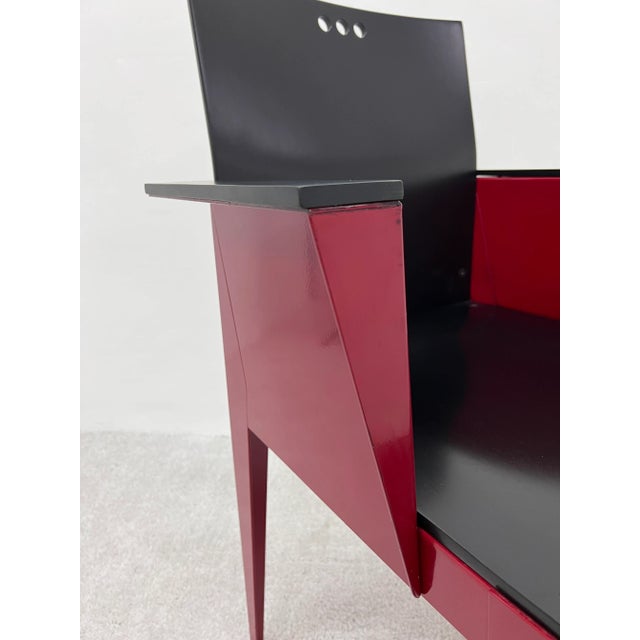 Red 1990s Vintage Bruce Sienkowski "Eli Armchair" for Charlotte For Sale - Image 8 of 13