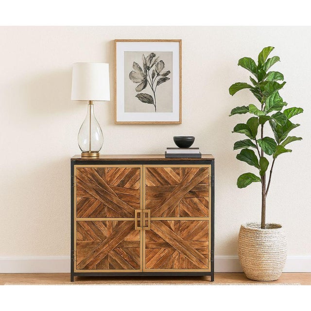 The Chesney Two Doors Wood Accent Cabinet brings warmth and refined storage to any room through its solid wood...
