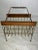 Vintage Modern Metal & Walnut Magazine Holder For Sale - Image 4 of 10