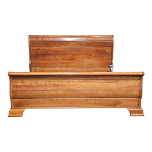 1990s Stickley Solid Cherry King Size Sleigh Bed Frame Made in the Usa