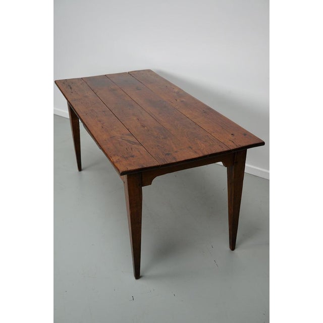 Antique French Rustic Farmhouse Dining Table in Oak and Fruitwood, 1800s For Sale - Image 13 of 18