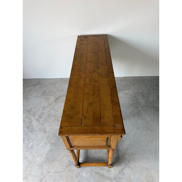 Vintage Mediterranean Spanish Colonial Style Three-Drawer Console Table For Sale - Image 11 of 18