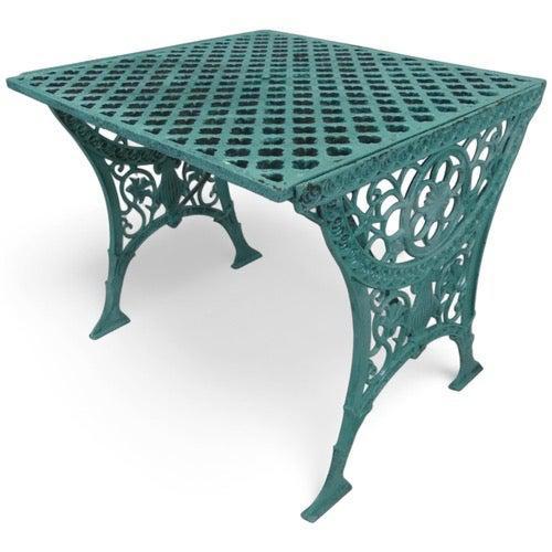 Antique Painted Wrought Iron Garden Table For Sale - Image 3 of 4