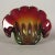 Vintage Red and Green Murano Glass Bowl For Sale - Image 9 of 15