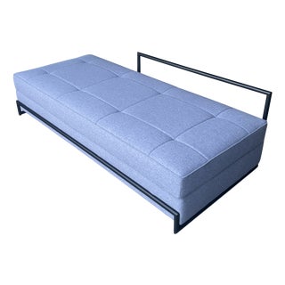 Daybed in Black Metal and Kvadrat Wool Fabric by Eileen Gray for Classicon, 2010s For Sale