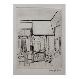 1950 Frank Kleinholz Paris Studio Drypoint