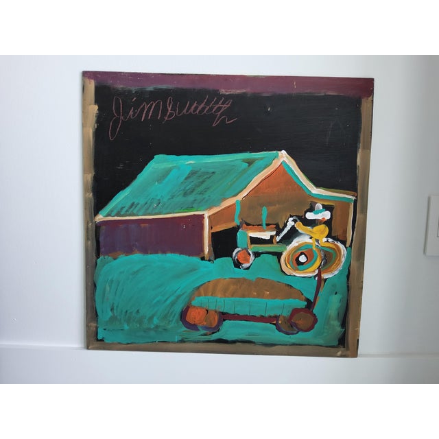 1990s Folk Art Painting by Jimmy Lee Sudduth For Sale - Image 18 of 18