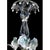 Contemporary Romantic Transparent Murano Glass Chandelier with White Floral Elements by Simoeng for Simoeng For Sale - Image 3 of 8