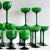 Carlo Moretti 1960s Carlo Moretti Italian Green Cased Glasses- Set of 36 For Sale - Image 4 of 15