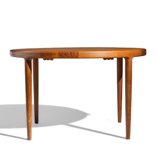 Mid Century Teak Dining Table With 2 Leaves For Sale - Image 4 of 14