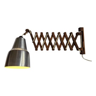 Mid-Century Wall Scissor Lamp, Sweden, 1960s For Sale