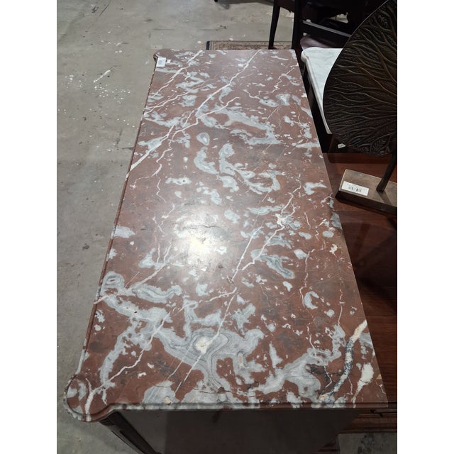 Early 20th Century French Louis XVI Style Marble-Top Secrétaire À Abattant With Hidden Desk For Sale - Image 4 of 9
