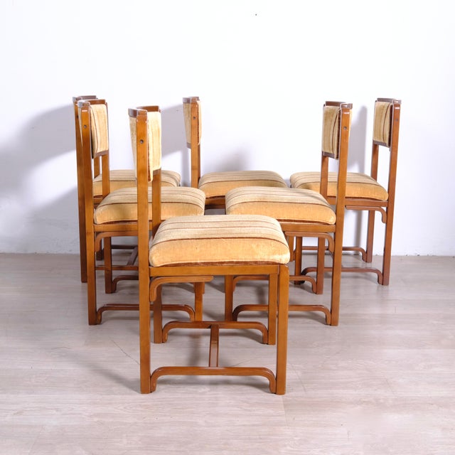 Vintage Italian Chairs in Solid Wood, 1980s, Set of 6 For Sale - Image 6 of 18