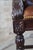 Late 20th Century Hancock & Moore French Chesterfield Style Carved Brown Leather Tufted Bar Stool For Sale - Image 9 of 12