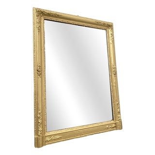 Stuccoed and Gilded Wooden Mirror, 1800s For Sale