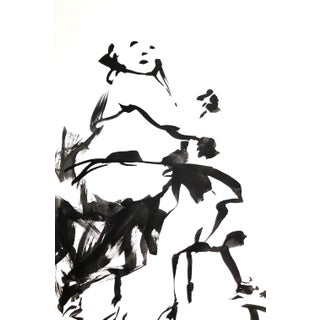 David Orrin Smith Original Figure Ink Painting "Gloria, 5’ Pose 3, 10.9.20" For Sale