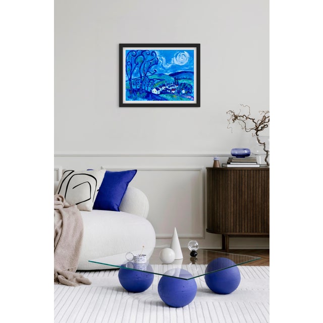Blue Night Song - Modern Impressionist Original Oil Landscape For Sale - Image 8 of 8