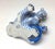 1980s Herend Porcelain Lion Cubs Playing Figurine Blue Fishnet For Sale - Image 5 of 6
