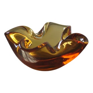 Vintage Italian Glass Bowl, 1970s For Sale