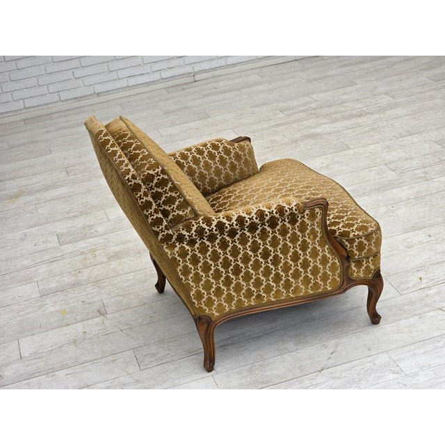 Vintage Danish Relax Chair in Furniture Velour, 1950s For Sale - Image 16 of 18