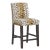 Camel Chelsea Counter Stool in Caramel Linen Leopard For Sale - Image 8 of 8