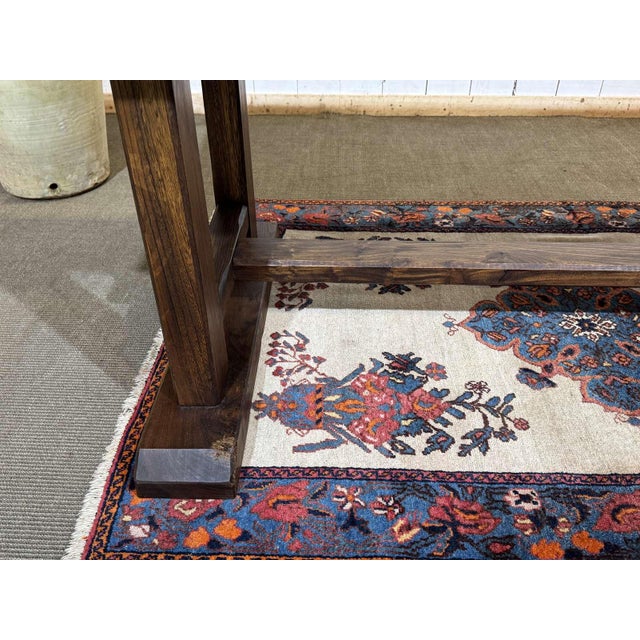 Brown Elm Monastery Table, 1970s For Sale - Image 8 of 18