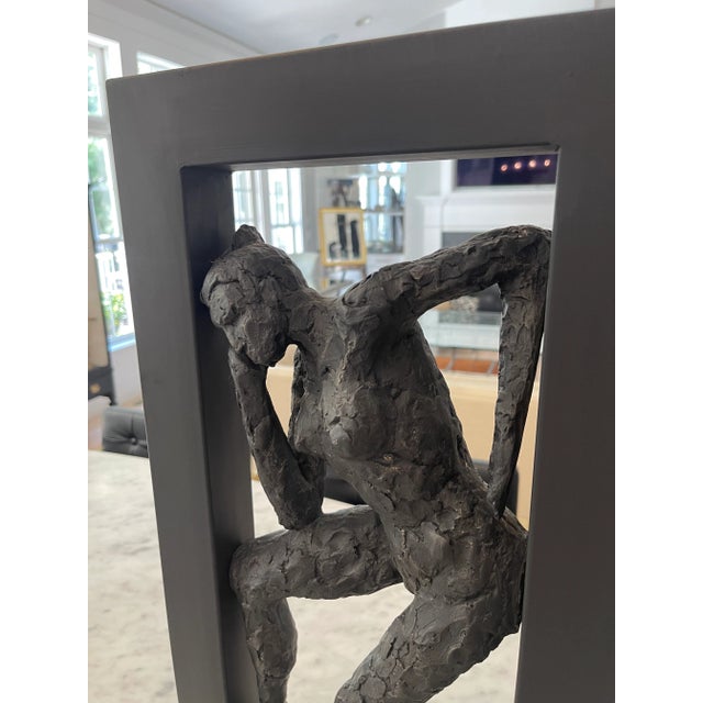 Metal Vintage Abstract Brutalist Female Sculpture For Sale - Image 7 of 10